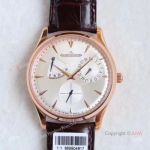 Replica Jaeger-LeCoultre Master Ultra Thin Reserve de Marche watch White Dial Rose Gold